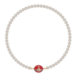 Lisa le même style!Empress Dowager en émail émail tempérament Long 59 Collier de perle court 53