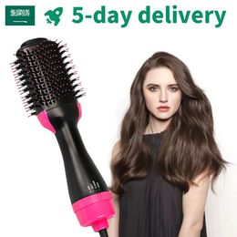 Lisapro Air Brosse Séchante de cheveux en une étape Volumizer 1000W Sèche à coups Soft Touch Pink Styler Gift Hair Curler Lisqueur 240327