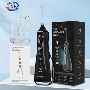 LISM – irrigateur buccal, jet dentaire Portable à 5 vitesses, Jet d'eau, étanche IPX6, nettoyeur de dents, 350ML, 240219