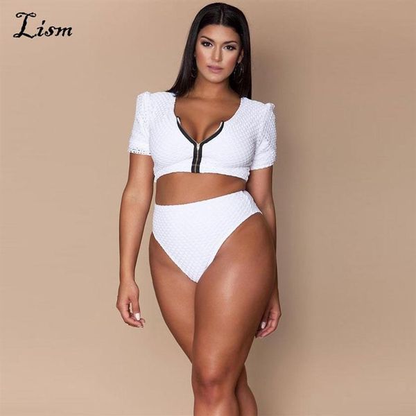 LISM Zweiteiliges Set Body Tankini Plus Size Badeset L-4XL Badeanzug Sexy Brasilianischer Stil Beachwear Mode Großer Badeanzug215b