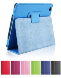 Étui intelligent en cuir Litchi, housse Folio pliable à rabat pour iPad Air 2 Mini 2 3 4 iPad Pro 97 105 11 cases6100241