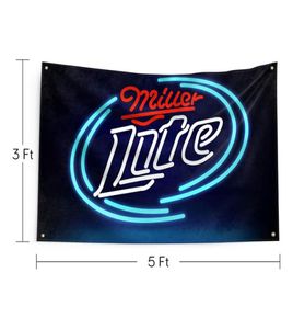 Lite Fans Banner Vlag Bier Drank Banner UV-bestendigheid Fading Duurzaam Man Cave Muur Vlag met Messing Ringetjes voor Slaapzaal Decor1761428