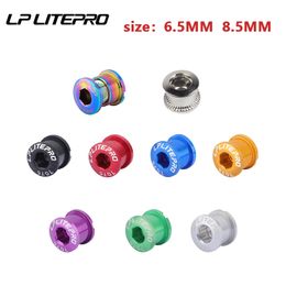 LitePro 5 -stcs fiets kettingwielschroeven 6,5/8,5 mm schijfschroef schroef een enkele kettingbouten tandheelkundige plaat voor mtb road fiets crankset onderdelen