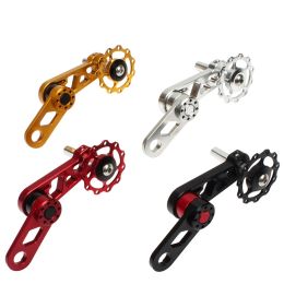 Tensor de la cadena de bicicletas plegable de lita 58 g ultraligero trasero trasero para piezas de bicicleta de rueda ovalada