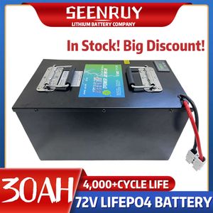 Lithium 72V 30AH LIFEPO4 BATTLE PACK CYCLE DEEP avec BMS 24S pour 5000W 3000W Bike Scooter Tricycle Motorcycle + 5A Charger