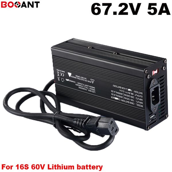 Batería de litio 60V Entrada del cargador 100VAC-240VAC 67.2V 5A Cargador rápido para 16S 60V e-Bike batería de bicicleta eléctrica Envío gratuito con DHL