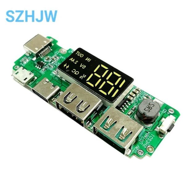 Lithium Battery Charger Board LED Dual USB 5V 2.4A Micro ou Type-C USB Mobile Power Bank 18650 Module de chargement