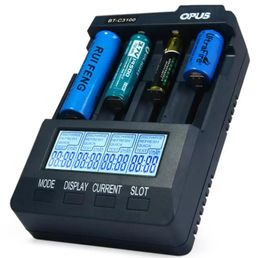 Chargeur de batterie au Lithium BT-C3100 V2.2, LCD intelligent, analyseur de batterie à 4 emplacements, testeur, Li-ion NiMH AA, chargeur de piles