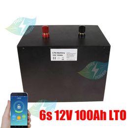 Lithium Titanate Battery 12V 100Ah met Bluetooth BMS LTO Fast Lading Portable Energy Motor Mover Backup Power+10A Charger