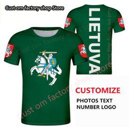 LITUANIE t-shirt bricolage gratuit personnalisé pays nom numéro ltu t-shirt nation drapeau lt lietuva lietuvos lituanien imprimer p o vêtements 220616