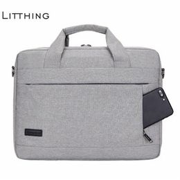 Litthing Grote Capaciteit Laptop Handtas Voor Mannen Vrouwen Reizen Aktetas Bussiness Notebook Tas Voor 14 15 Inch Macbook Pro Pc j190721314V