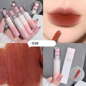 Little Bear Crystal Frozen Strawberry Glossy Lip Glaze Mirror Blanqueamiento Nude Doodle Lip Korean Makeup y2k Cosméticos Lápices labiales