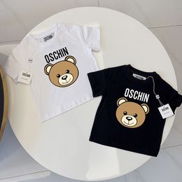 Little Bear Kids Designer Designer Baby Kinderen Kort Mouw T-tops Tops Baby jongens Luxe shirts Girls Fashion Letter Chilsrens Casual Letter Gedrukte kleding T-shirts