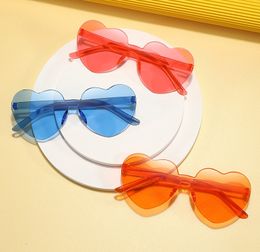 lafont lunettes coeur forme enfants lunettes de soleil 44 style gelée couleur une pièce lentilles sans cadre couleur éblouissante lunettes pour les filles