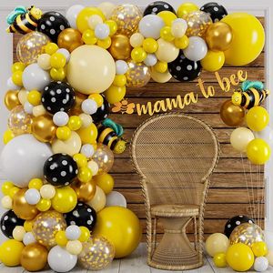 Little Bee Balloons Chain Set Gender Reveal Joyeux anniversaire Party Latex Ballon Arch Garland Boy Girl Baby Shower Ballons 240418