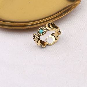 Little Daisy Fashion Bronzer G Fleur Turquoise Couple Bague