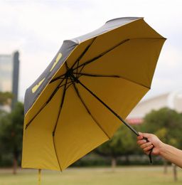 Parapluie Little Devil avec revêtement noir, protection contre les UV, coupe-vent, protection solaire, quatre parapluies pliants ensoleillés et pluvieux, DBC DH7766815