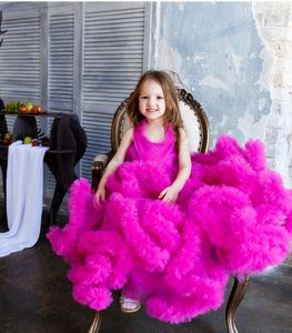 Little Flower Girls Jurken bruiloften Baby Party Frocks Kinderen Graduation Durende Jurk Kids Prom Jurken Avondjurken