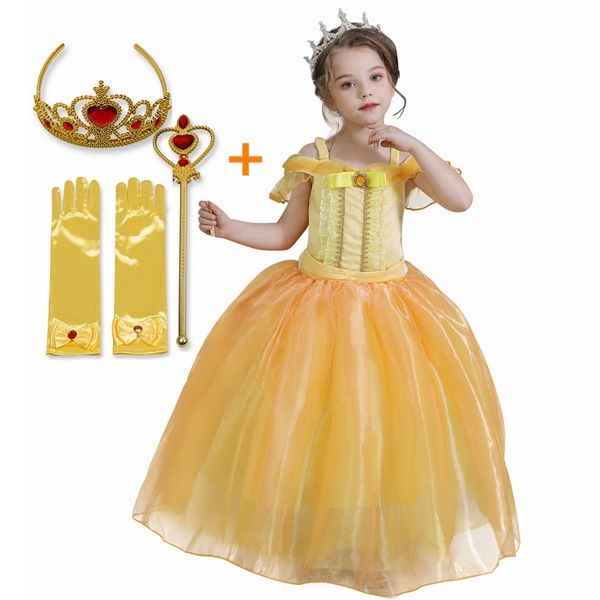 Petite fille cosplay princesse robe beauté princesse robe enfants habiller fête Halloween anniversaire drame photographie costume 201202