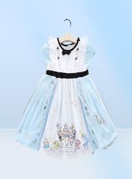 Little Girl Princess Costume Baby Girl Alice Jurk pasgeboren baby Alice in Wonderland Costume Kids Birthday Party Dress G11299356309