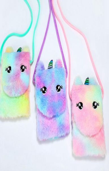 Petite fille Unicorn Plux Purse Handbag Kids Crossbody Purse for Children Toddler bébé s Sac de messager en peluche Unicorn Sacs en peluche 6287697