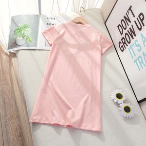 Little Girls Print Tiger Cotton T Shirts Wit roze T -stukken Baby Zomer Korte mouw Tops TODDLER Jurken Sister Matching 220620