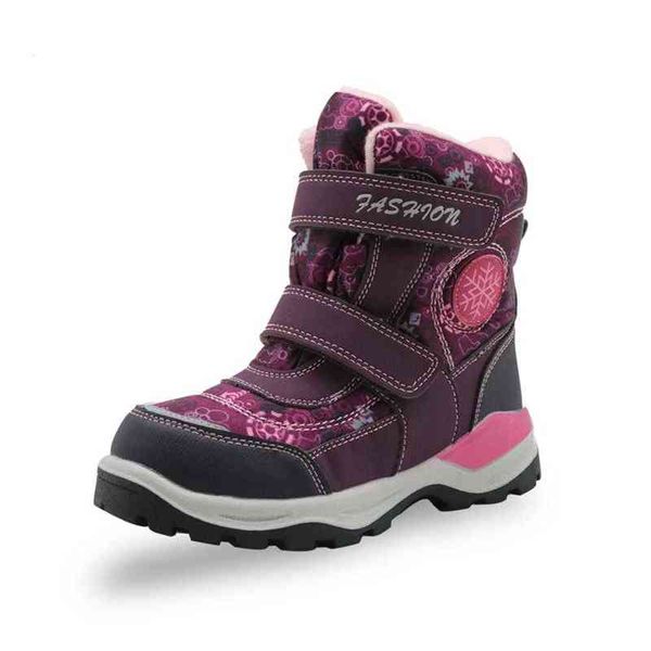 Bottes de neige pour petites filles chaussures d'hiver en laine pour enfants pour la neige, le ski, la randonnée, l'école de mode, portant des chaussures G1210