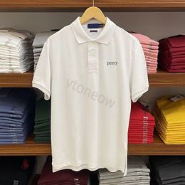 Kleine paard designer tops pony patroon Heren Shirt polo's Lange Mouw Business Herfst Vrije tijd mannen casual losse Vrije tijd trend