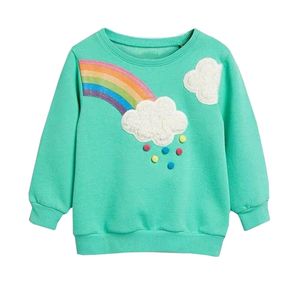 Little Maven 2-7Years Herfst Regenboog Borduurwerk Peuter Kids Baby Meisje Sweatshirt Kinderkleding voor Girl's Sweater 211111