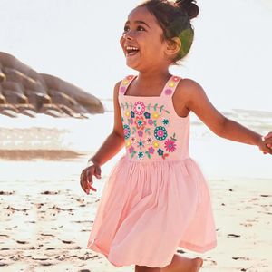 Little Maven 2024 Bébé filles vêtements décontractés coton beaux enfants robe d'été pour tout-petit enfant enfant 2 à 7 ans 240428