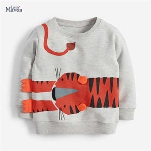Little Maven Baby Boys Automne Vêtements Coton Soft Tiger Pull Confort Beau Sweat-shirt pour enfants 211110