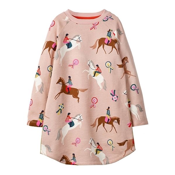 Little maven unicornio bebé niñas suéter vestidos princesa disfraz algodón niños ropa niño niña niños Vestido 211111