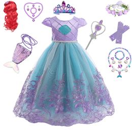 Kleine Zeemeermin Kostuum Voor Meisjes Halloween Jurk Tutu Kinderen Verjaardagscadeau Prinses Meisje Carnaval Party Prom 240109