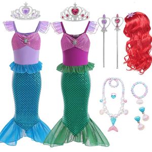 Kleine zeemeermin meisjes Halloween-kostuum Fancy Carnival Easter Party Kids Cosplay-jurk voor 240109