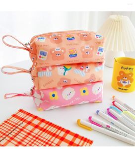 Little Net Yarn Pencil Case vrouwelijke cartoon student Japanse ins stijl beer