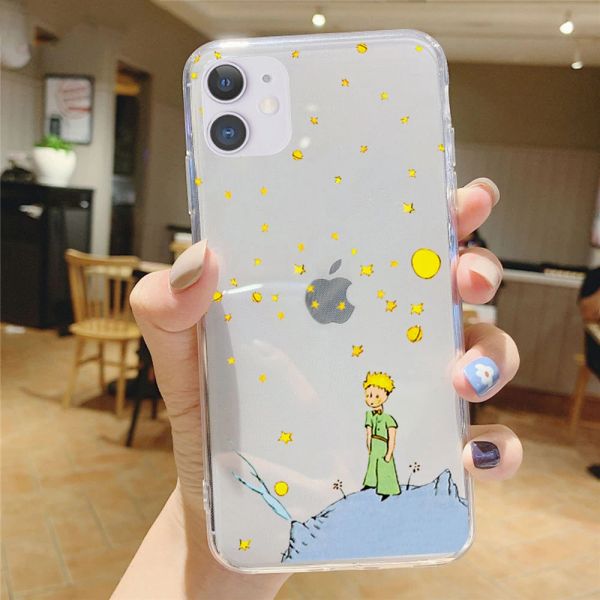 Little Prince Starry Sky Phone Case pour iPhone 11 13 12 14 15 Pro Max Mini 7 8 plus x XS SE XR Shell Silicone Back Cover Funda