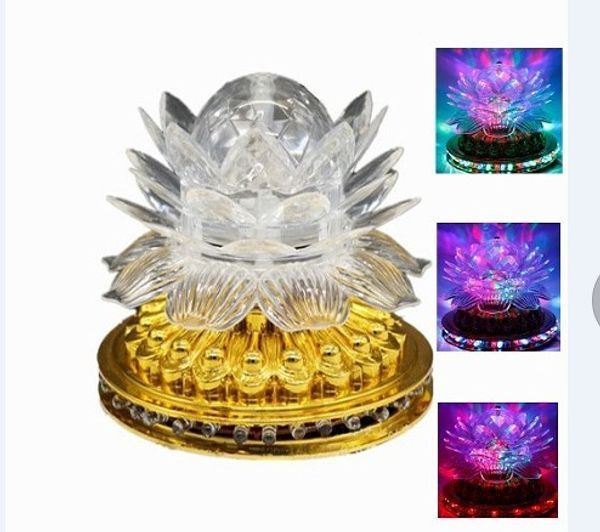 Mini boule magique en cristal Little Sun Lotus, barre lumineuse de scène rotative Laser ktvdj, éclairage de scène coloré