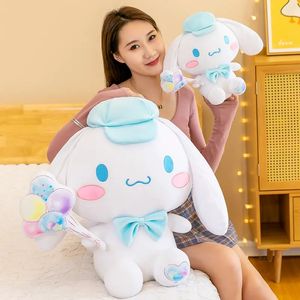 Little White Gui Dog Plush Doll Doek Cartoon Big Ear Dog Doll Little White Dog speelgoed als een cadeau voor de verjaardag van de beste vriend Girl in bed