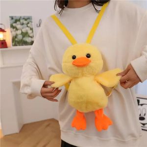 Kleine Gele Eend Pluche Rugzak Knuffel Kawaii Dierentas Cartoon Schattige Zachte Schooltas Meisjes Kinderdagcadeaus 240223