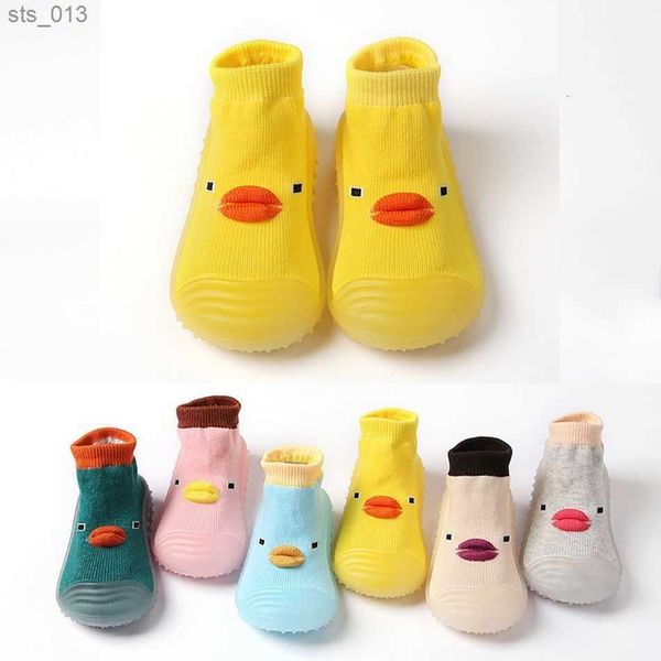 Little Yellow Duck Shoes Prewalker Baby Shoes Charms Medias Zapatos para el hogar Botas para niñas pequeñas Zapatillas Spring Blue Baby Girl Boot L230518