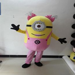 Disfraz de muñeco de dibujos animados de hombrecito amarillo Despicable me propaganda walking cos performance event props mascota costume196q