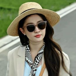 Liu Yifeis Même style Lunettes de soleil pour les femmes en hiver Xu Hongdous Internet Popular Fashion Tea Glasses Han Banchao