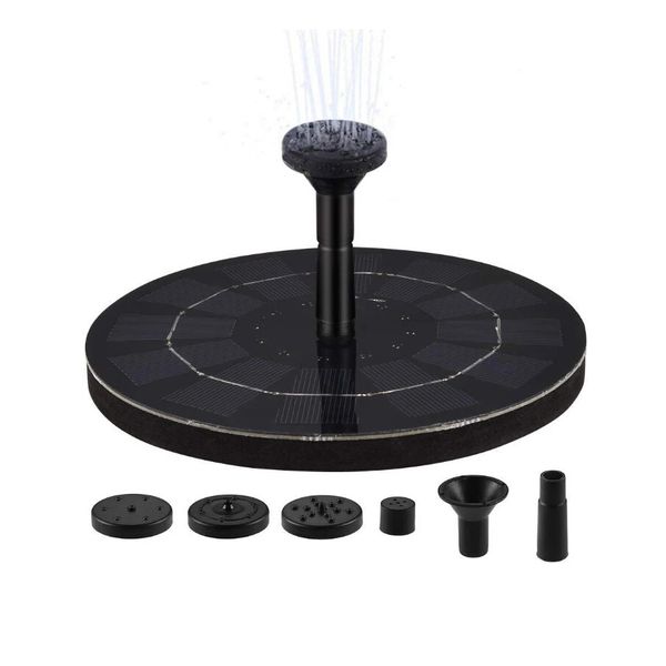 Liumy Pompe à fontaine solaire 1.4W 150L / H Circle Power Panneau flottant avec 6 attaches pour Pond Birdbath Jardin Décoration Eau Cyclisme Pas d'électricité requise