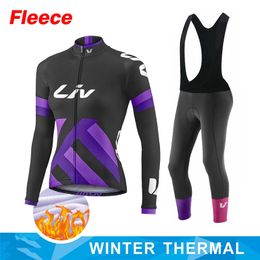 Liv Cycling Jersey 2023 Fleuche thermique chaude Vêtements de vélo de moelle