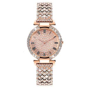 Diffusion en direct Diamant Roman Women's Quartz Bracelet Watch