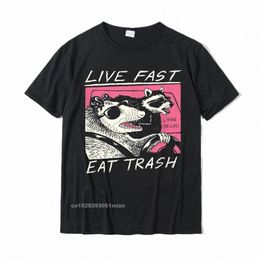 leef snel!Eet Tr!T-Shirt Hot Koop Nieuwe T-shirt Camisas Hombre Voor Mannen Cott Tops Tees Harajuku 03x2 #