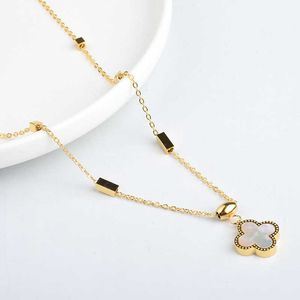 Live ins koel windlicht luxe klaver ketting vrouwelijk eenvoudige modder diamant slang botketen ontwerp