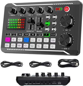 Interface de carte son en direct et audio avec les effets de mélangeur DJ ChangerBluetooth Mixer pour Streaming 240516