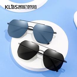 Live spot – lunettes de soleil polarisantes en nylon, classiques pour hommes, double faisceau, pare-soleil en acier inoxydable, lunettes de conduite