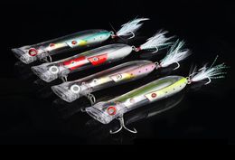 Live Doel Realistische Vis Musky Popper Kunstaas 105cm 26g PS Geschilderde HOND WALKING Laser Swimbaits Bass visaas3534853